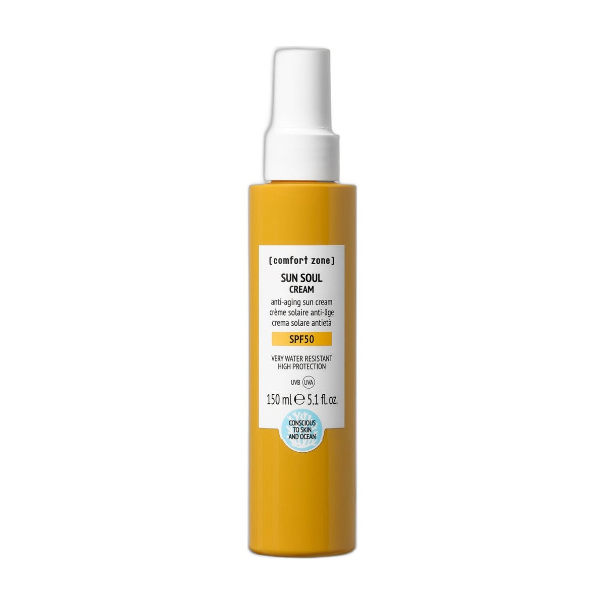 Sun Soul Cream SPF50 Comfort Zone — антивіковий водостійкий сонцезахисний крем spf50